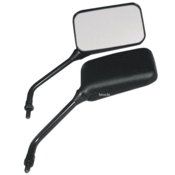 ミラー GPデラックス 黒 ヤマハ ロングステム(左右ペア)
