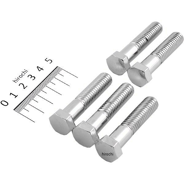 六角ボルト 7/16"x 14 x 2インチ(51mm) クローム (5個入り)