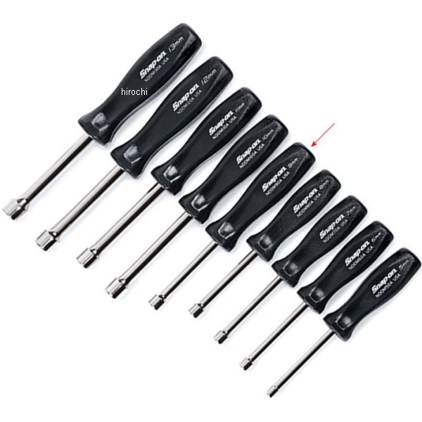 ナット ドライバー ミリ エルゴノミック ハンドル ブラック 9mm 188mm