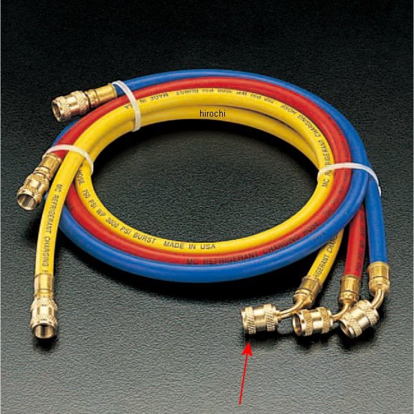 R12 R22 R502 100cm チャージングホース(黄)