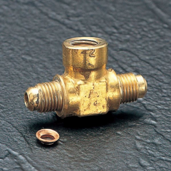F1/4"xF1/4"xF1/4" スリーウェイティーズ(銅パッキン付)