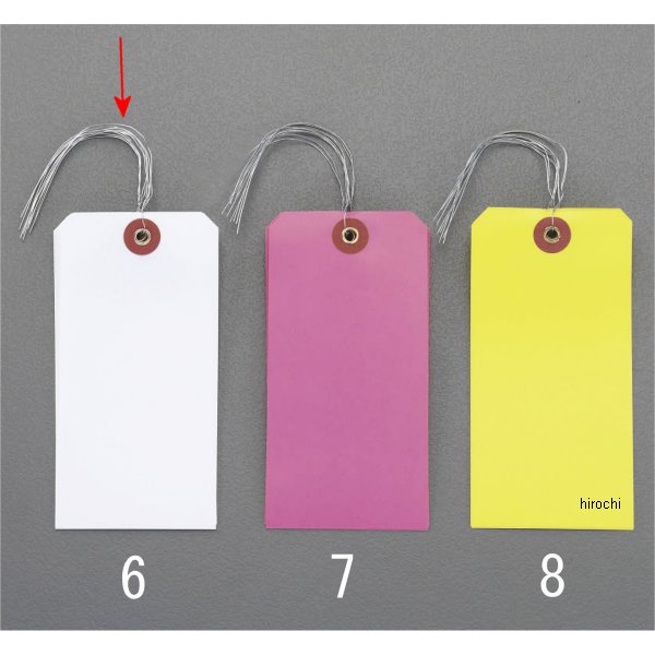 120x60mm 針金付防水荷札(ホワイト/5枚)