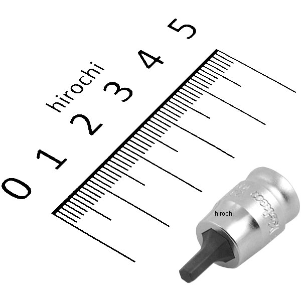 Z-EAL 1/4"(6.35mm)SQ. ヘックスビットソケット 全長25mm 3mm