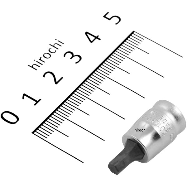 Z-EAL 1/4"(6.35mm)SQ. ヘックスビットソケット 全長25mm 4mm
