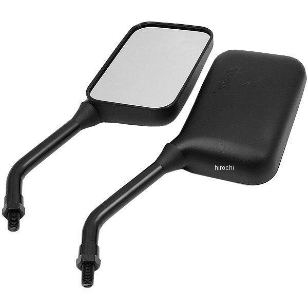 ミラー トゥルービジョン 汎用 ショートステム 黒 10mm(左右ペア)