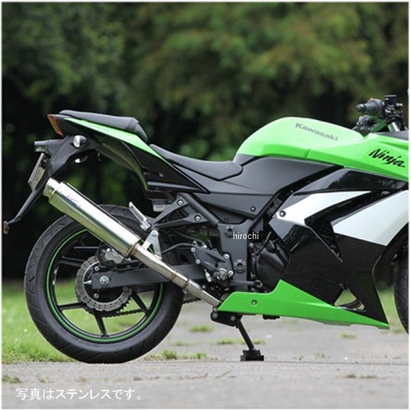 スリップオンマフラー 80D-RAPTOR ニンジャ250R ブルーチタン