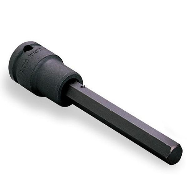 ロングヘキサゴンソケット(強力タイプ) 対辺 10mm 長さ 100mm 差込角 9.5mm (3/8インチ)