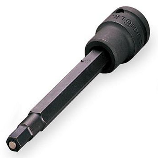 ロングヘキサゴンソケット(マグネット付) 対辺 8mm 長さ 101mm 差込角 9.5mm (3/8インチ)