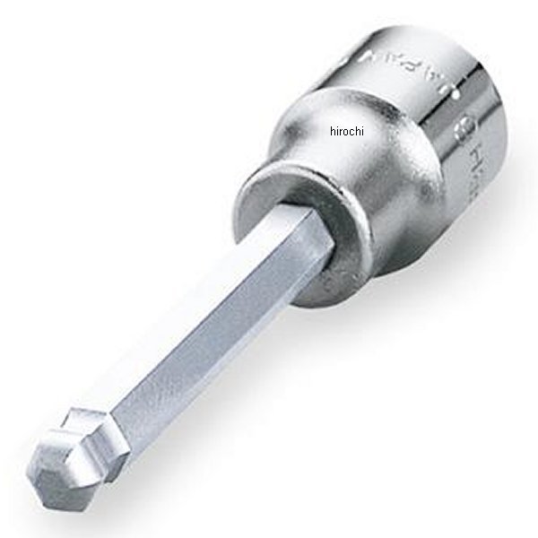 ボールポイントヘキサゴンソケット 対辺 5mm 長さ 75mm 差込角 9.5mm (3/8インチ)