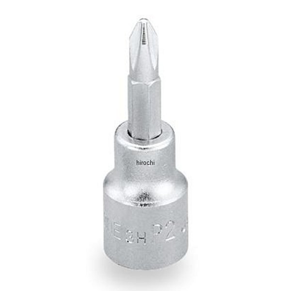 ドライバー ビットソケット (+) No.3 長さ 53mm 差込角 9.5mm (3/8インチ)