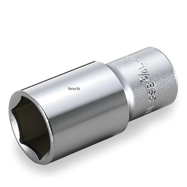 ディープソケット(6角) インチ 対辺 7/16インチ 長さ 54mm 差込角 9.5mm (3/8インチ)