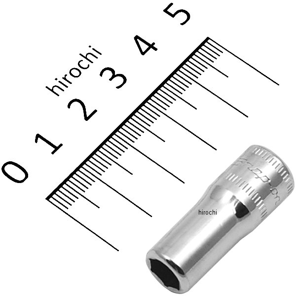 フランクドライブ 1/4インチ セミ ディープ ソケット 6角 7mm