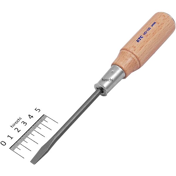 木柄ドライバ マイナス貫通タイプ 6mm幅