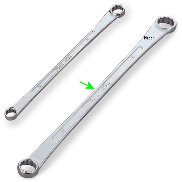 ロング めがねレンチ (15°) 両口 対辺 19-21mm 長さ 328mm