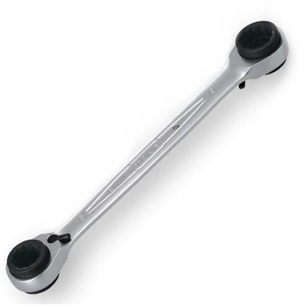 4ウェイラチェット めがねレンチ 両口 対辺 14-19mm 長さ 230mm