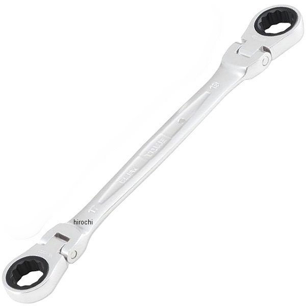 両首振ラチェット めがねレンチ 両口 対辺 11-13mm 長さ 197mm