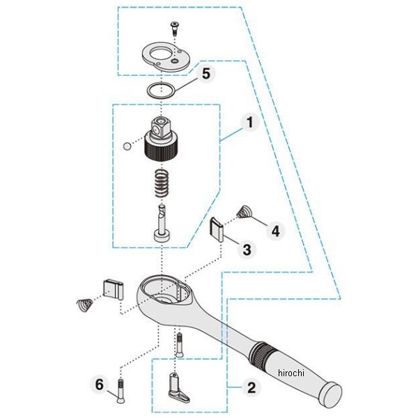 リペアキット 適応機種 RH3CHS RH3CH 差込角 6.35mm (1/4インチ)