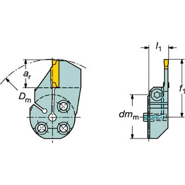 コロターンＳＬ　コロカット１・２用端面溝入れブレード
