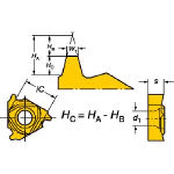R166.0G16TR01F200   T-Max U-ロック ねじ切りチップ 1020 10個入り