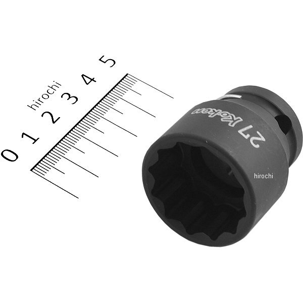 1/2インチsq 薄肉インパクトソケット(12角) 27mm