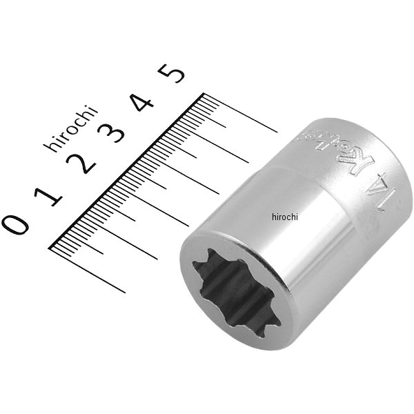 1/2インチsq ドレンプラグ用2重4角ソケット 14mm