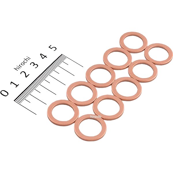 20.0x14.0x1.5mm ドレンパッキン 銅製/10個