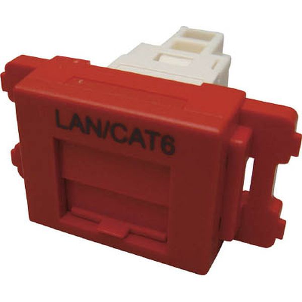 カテゴリ６ＪＩＳプレート用ジャックキット　赤