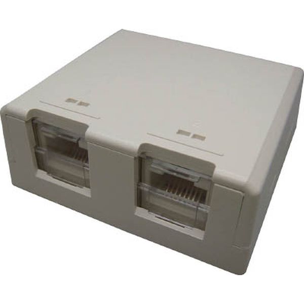 カテゴリ５Ｅスライド式シャッター付きローゼットキット　２個口