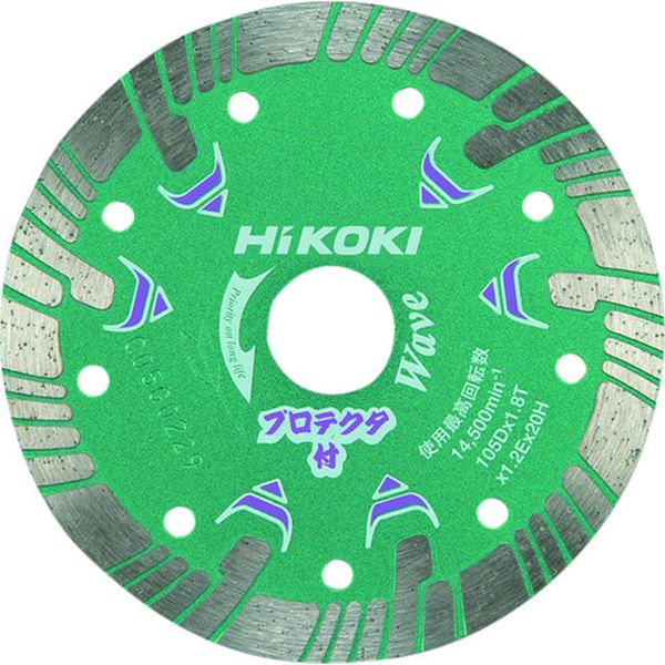 ＨｉＫＯＫＩ ダイヤモンドカッター 105mmX20 （波形タイプ） プロテクタ