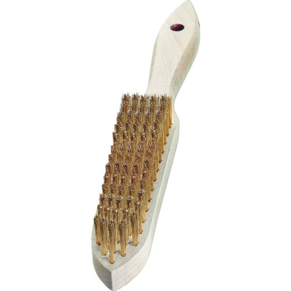 剣先５行　木柄ハンドブラシ　真鍮線