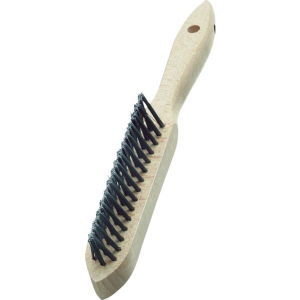 ３行リベット　木柄ハンドブラシ　鋼線