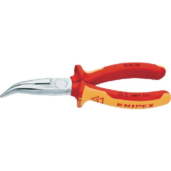 ＫＮＩＰＥＸ　絶縁１０００Ｖ先曲ラジオペンチ　１６０ｍｍ