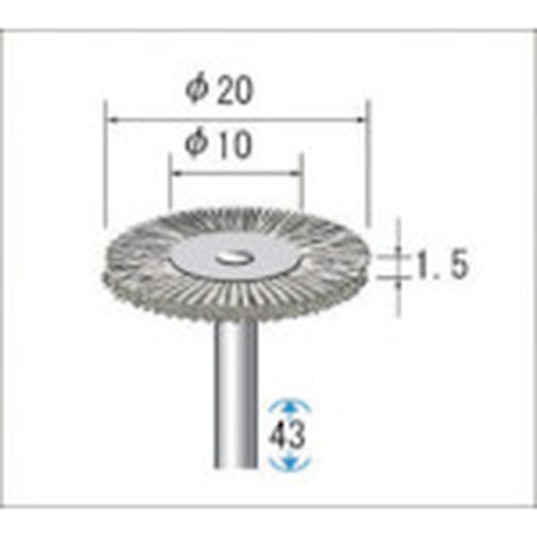 ワイヤーブラシ　スチール　１０本入