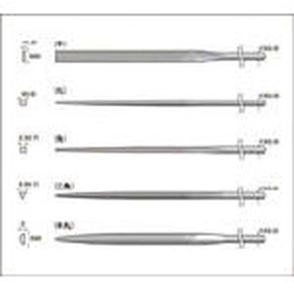 精密鉄鋼ヤスリ中目セット　５本入