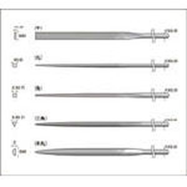 精密鉄鋼ヤスリ細目セット　５本入