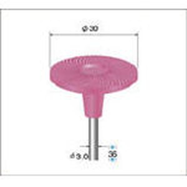 軸付ゴム砥石ディスク　５本入