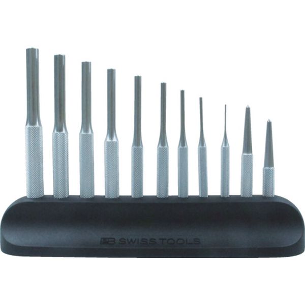 ＰＢ　スイスツールズ　　平行ピンポンチ（丸胴）セット　スタンド付