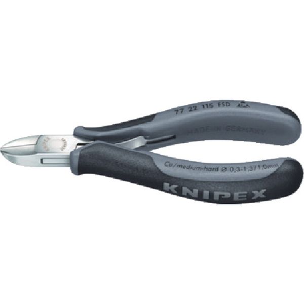 ＫＮＩＰＥＸ　ＥＳＤ精密用ニッパー　１１５ｍｍ