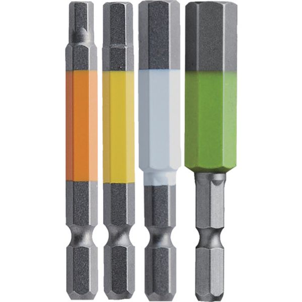 アネックス　六角レンチカラービット４本組　全長６５ｍｍ