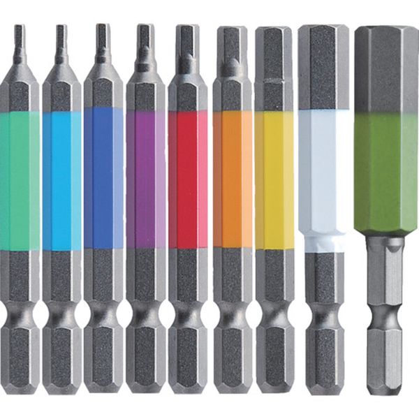 アネックス　六角レンチカラービット９本組