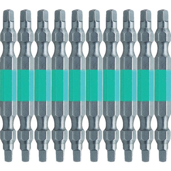 アネックス　四角カラービット１０本組　両頭　□＃３×６５