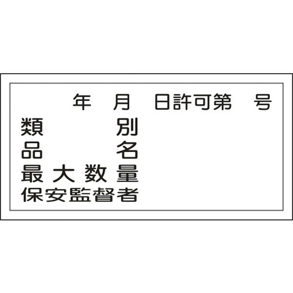消防・危険物標識　類別・品名・保安監督者　３００×６００ｍｍ　エンビ