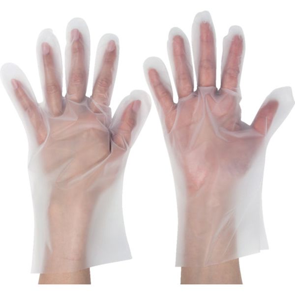 サラヤ　プラスチック手袋粉付　１００枚入　Ｍ