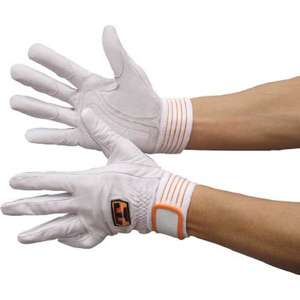 牛革（薄手・クリーミーレザー）手袋　Ｃ７４０白　Ｌ寸