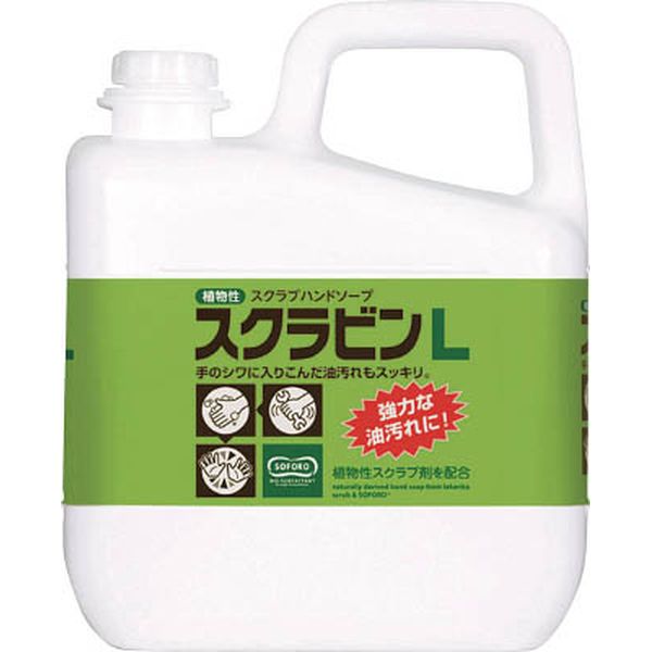 サラヤ　植物性スクラブハンドソープ　スクラビンＬ　５ｋｇ