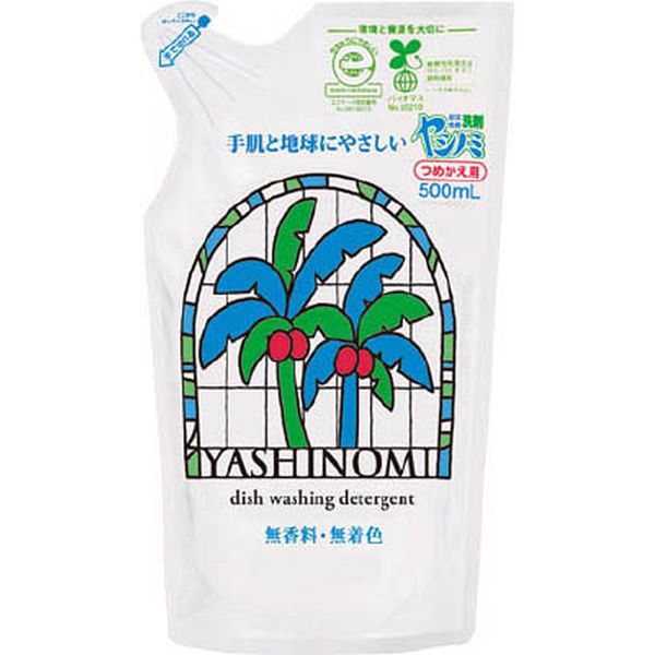 サラヤ　野菜・食器用中性洗剤　ヤシノミ洗剤詰替用　５００ｍｌ