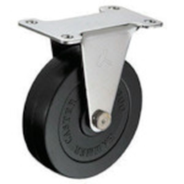 オールステンレス　Ｅ型固定　ゴム車１００ｍｍ