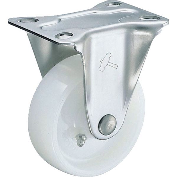 Ｓ型　オールステンレス　固定ナイロン車１００ｍｍ