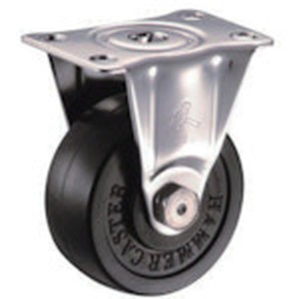 オールステンレス　Ｓ型固定　ゴム車６５ｍｍ