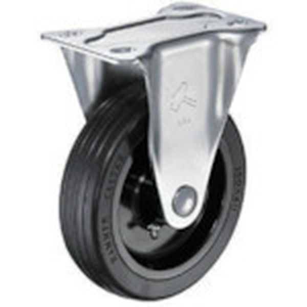 オールステンレス　Ｓ型固定　ゴム車１５０ｍｍ